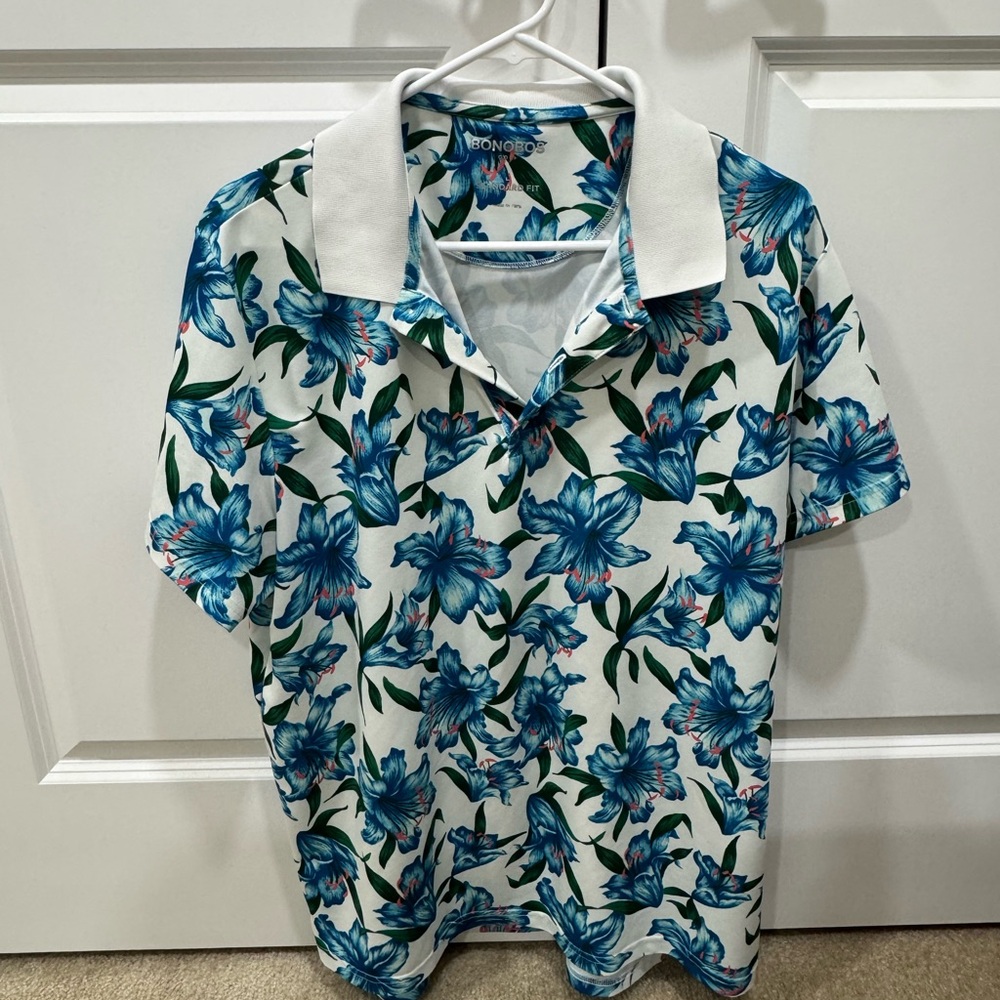 Bonobos - Men’s Polo - Large - Standard Fit - Floral Design